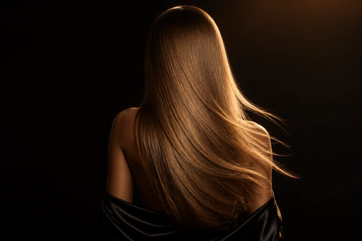 Long silky-straight hair, photographed as a lifestyle still