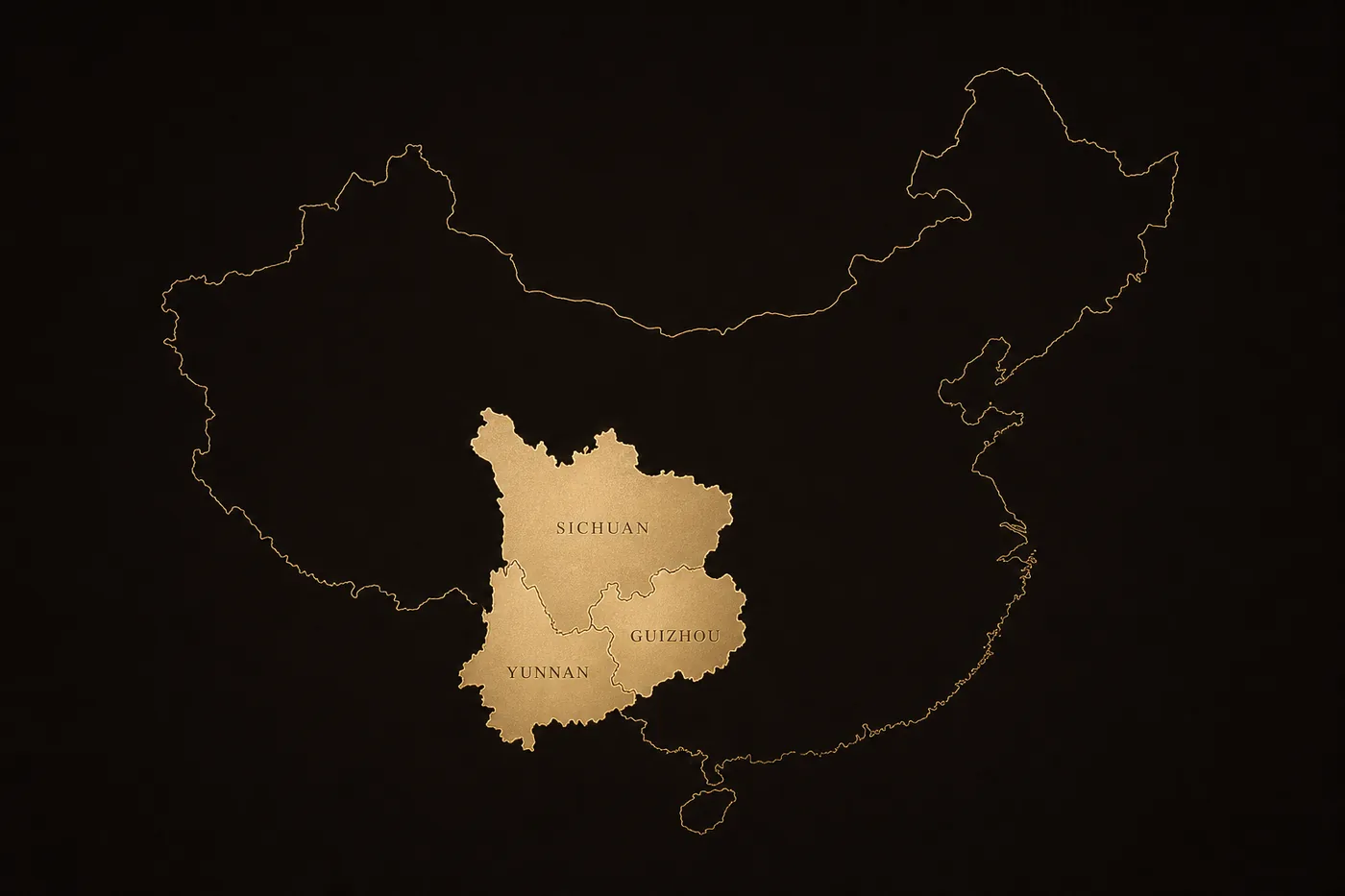 Editorial map of the three provinces
